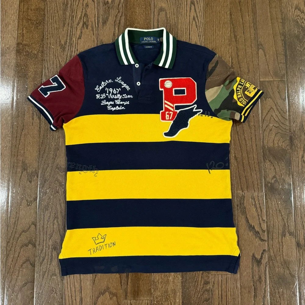 Polo Ralph Lauren P Wing Camo Rugby Short Sleeve Polo Shirt Size XS - Picture 1 of 14